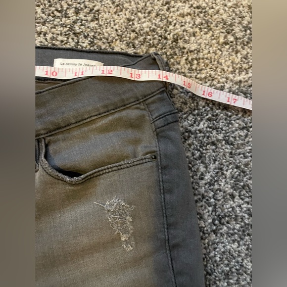 FRAME Denim Le Skinny De Jeanne Distressed Destroyed Grey Shred Jeans26 - Picture 5 of 7